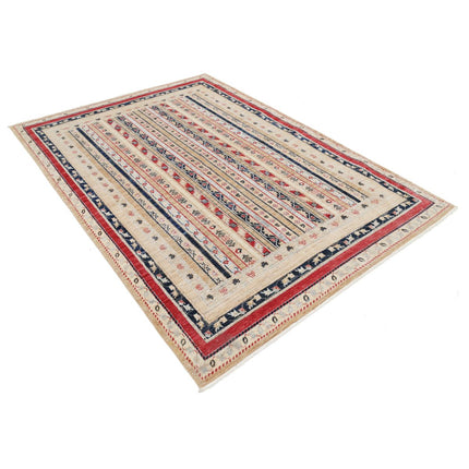 Shaal 5'7" X 7'9" Wool Hand-Knotted Rug