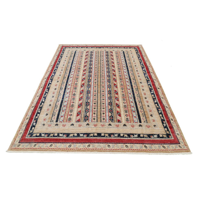 Shaal 5'7" X 7'9" Wool Hand-Knotted Rug