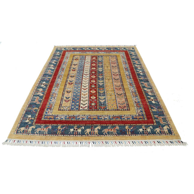 Shaal 5'9" X 8'0" Wool Hand-Knotted Rug
