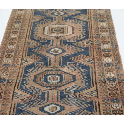 Vintage 2'10" X 9'7" Wool Hand-Knotted Rug