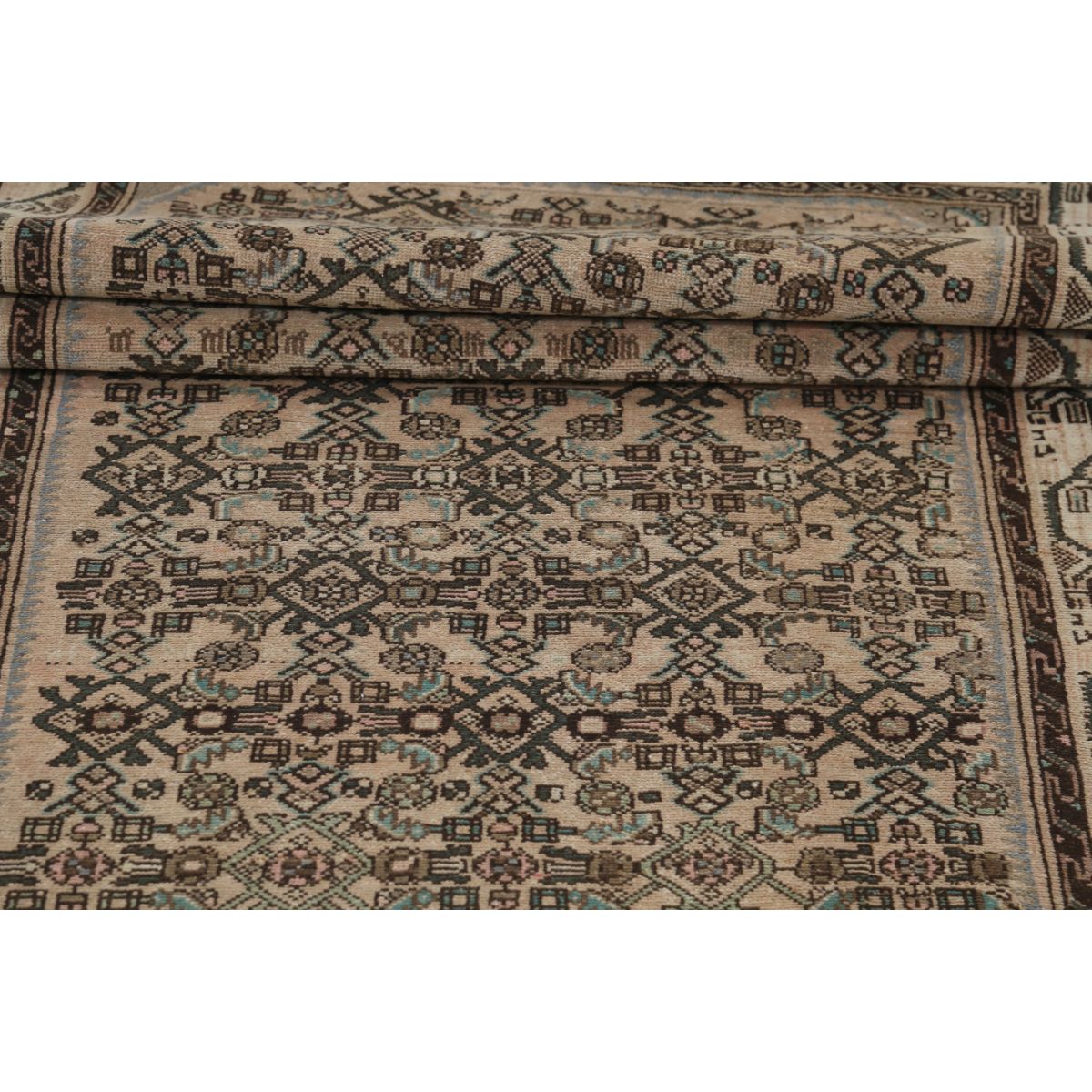 Vintage 3'2" X 12'3" Wool Hand-Knotted Rug