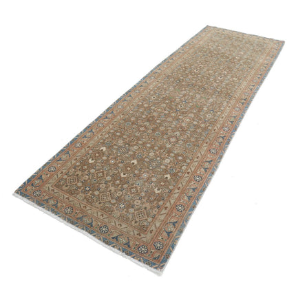 Vintage 3'4" X 10'0" Wool Hand-Knotted Rug