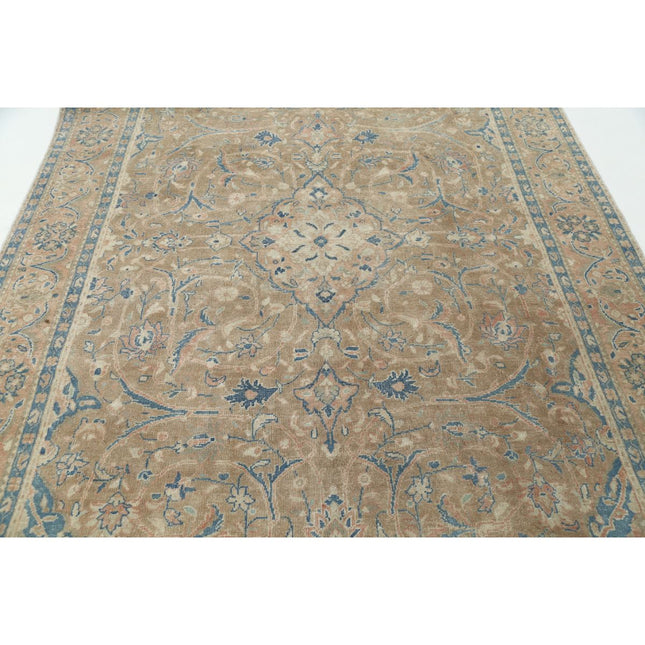 Vintage 7'0" X 10'9" Wool Hand-Knotted Rug
