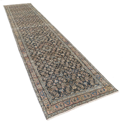 Vintage 3'9" X 16'0" Wool Hand-Knotted Rug