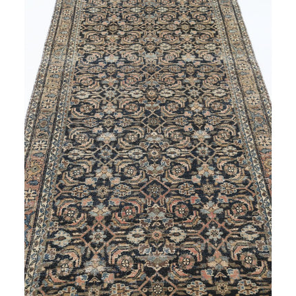 Vintage 3'9" X 16'0" Wool Hand-Knotted Rug