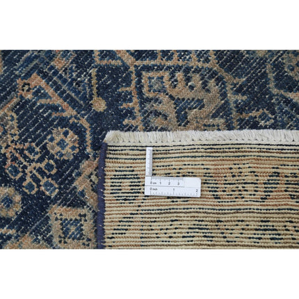 Vintage 3'5" X 13'7" Wool Hand-Knotted Rug