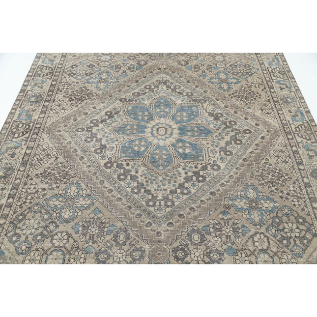 Vintage 6'9" X 9'11" Wool Hand-Knotted Rug
