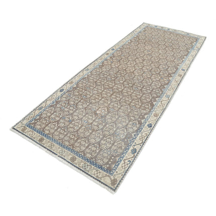 Vintage 3'10" X 9'7" Wool Hand-Knotted Rug