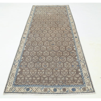 Vintage 3'10" X 9'7" Wool Hand-Knotted Rug
