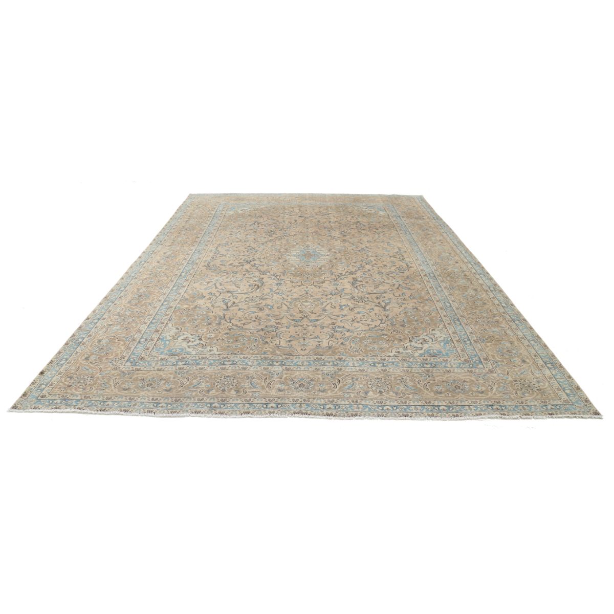 Vintage 9'8" X 13'2" Wool Hand-Knotted Rug