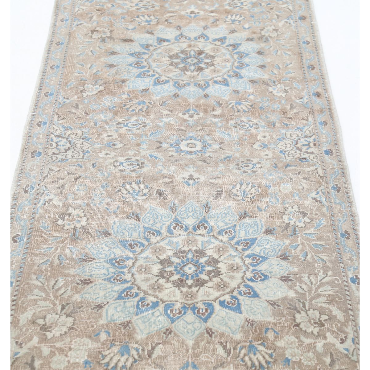 Vintage 2'6" X 12'4" Wool Hand-Knotted Rug