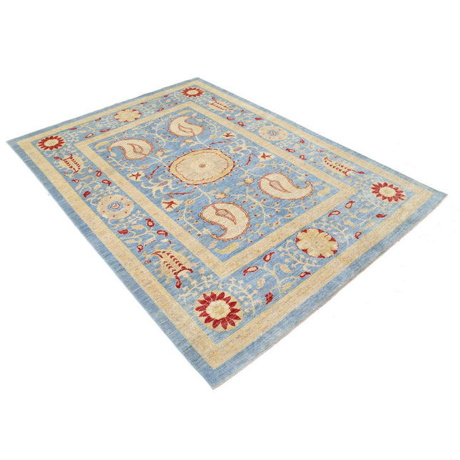 Suzani 5'7" X 7'7" Wool Hand-Knotted Rug