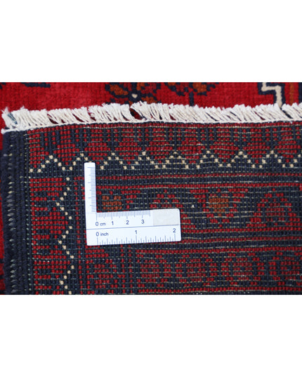 Afghan 8' 0" X 11' 3" Hand Knotted Wool Rug 8' 0" X 11' 3" (244 X 343) / Red / Wool