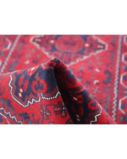 Afghan 2' 6" X 9' 0" Hand Knotted Wool Rug 2' 6" X 9' 0" (76 X 274) / Red / Wool
