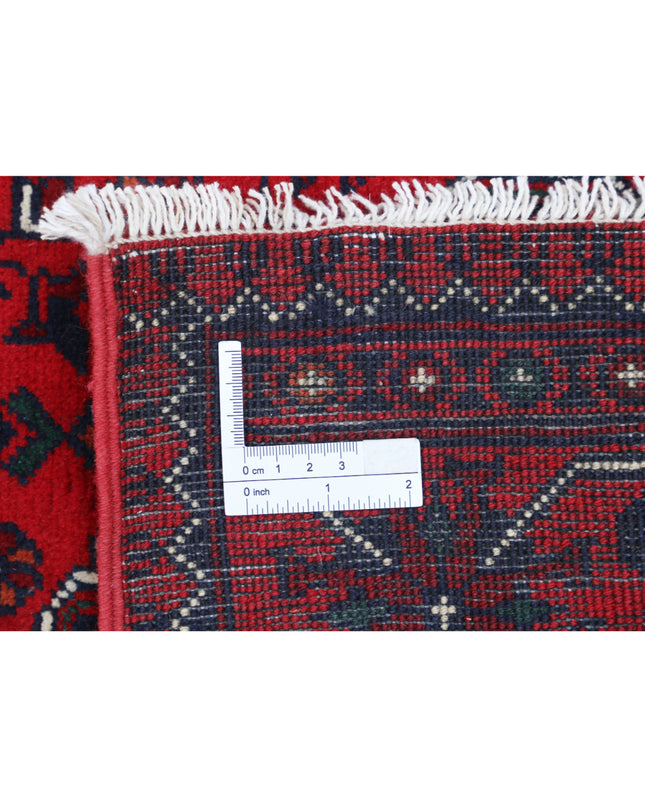 Afghan 2' 6" X 9' 0" Hand Knotted Wool Rug 2' 6" X 9' 0" (76 X 274) / Red / Wool
