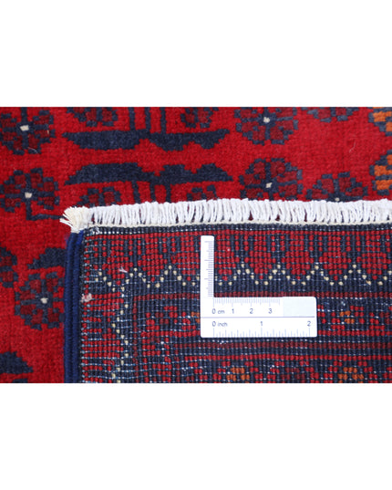 Afghan 6' 8" X 9' 4" Hand Knotted Wool Rug 6' 8" X 9' 4" (203 X 284) / Red / Wool