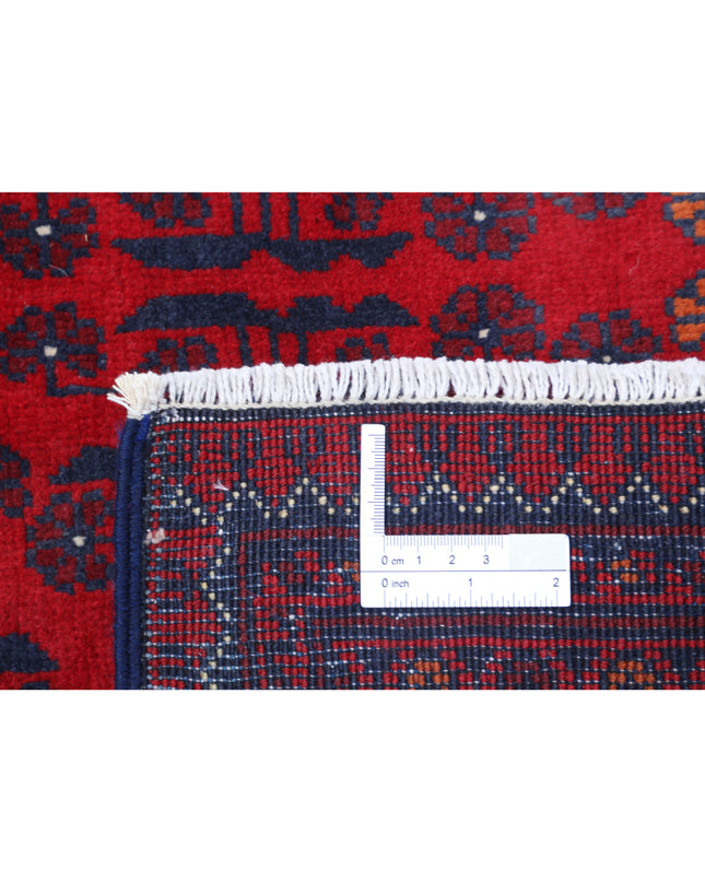 Afghan 6' 8" X 9' 4" Hand Knotted Wool Rug 6' 8" X 9' 4" (203 X 284) / Red / Wool