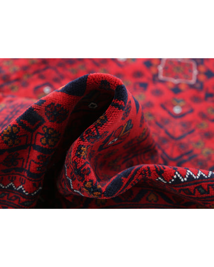 Afghan 8' 4" X 11' 3" Hand Knotted Wool Rug 8' 4" X 11' 3" (254 X 343) / Red / Wool