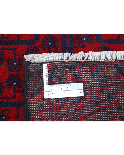 Afghan 6' 7" X 9' 8" Hand Knotted Wool Rug 6' 7" X 9' 8" (201 X 295) / Red / Wool