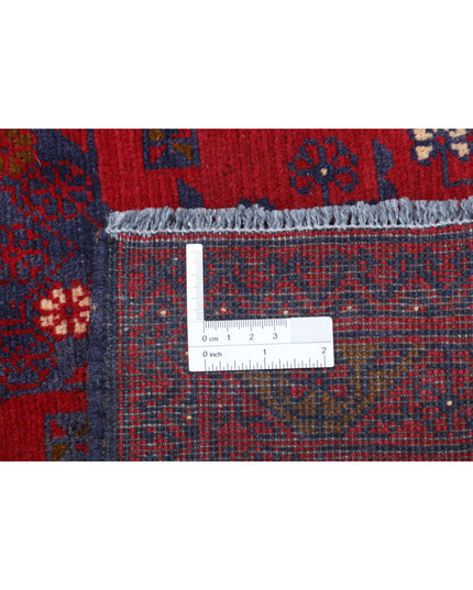 Afghan 3' 3" X 4' 11" Hand Knotted Wool Rug 3' 3" X 4' 11" (99 X 150) / Red / Wool