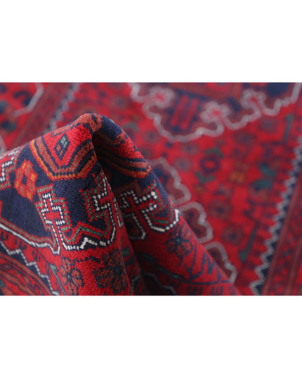 Afghan 2' 6" X 10' 0" Hand Knotted Wool Rug 2' 6" X 10' 0" (76 X 305) / Red / Wool