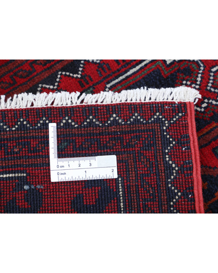 Afghan 2' 6" X 10' 0" Hand Knotted Wool Rug 2' 6" X 10' 0" (76 X 305) / Red / Wool