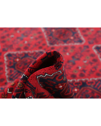Afghan 9' 9" X 13' 3" Hand Knotted Wool Rug 9' 9" X 13' 3" (297 X 404) / Red / Wool