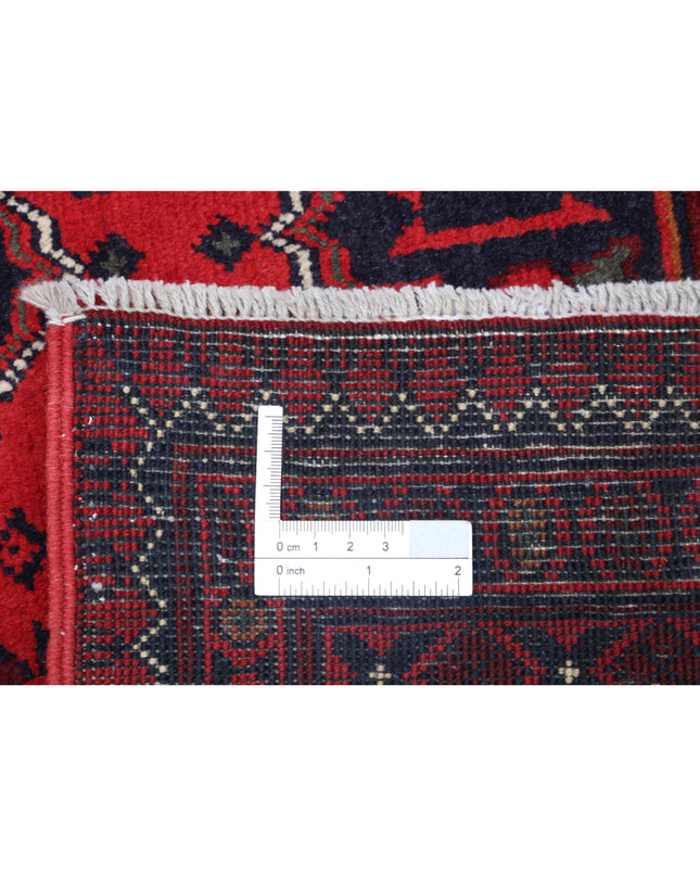 Afghan 9' 9" X 13' 3" Hand Knotted Wool Rug 9' 9" X 13' 3" (297 X 404) / Red / Wool