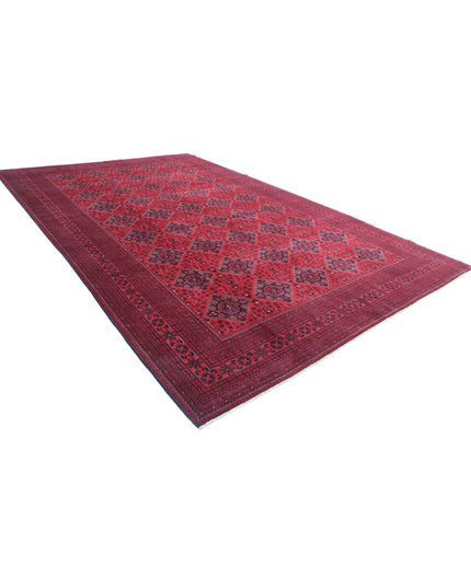 Afghan 9' 10" X 16' 1" Hand Knotted Wool Rug 9' 10" X 16' 1" (300 X 490) / Red / Wool