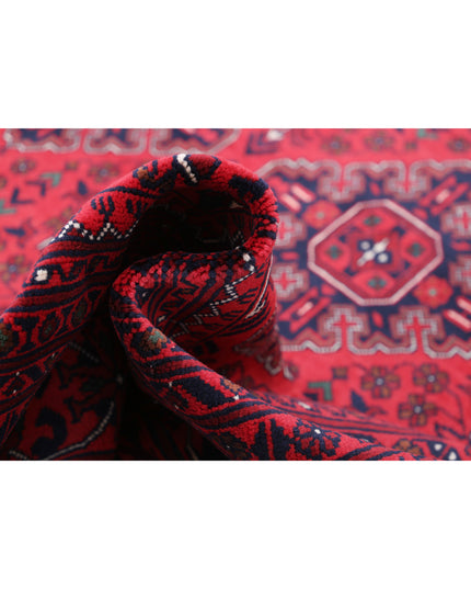 Afghan 9' 10" X 16' 1" Hand Knotted Wool Rug 9' 10" X 16' 1" (300 X 490) / Red / Wool