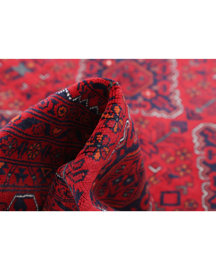 Afghan 9' 8" X 12' 4" Hand Knotted Wool Rug 9' 8" X 12' 4" (295 X 376) / Red / Wool