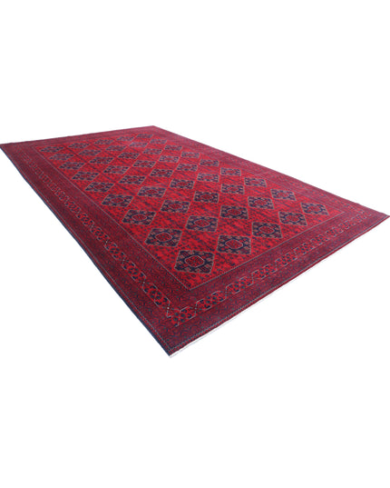 Afghan 9' 8" X 15' 6" Hand Knotted Wool Rug 9' 8" X 15' 6" (295 X 472) / Red / Wool