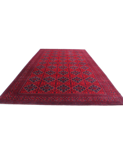 Afghan 9' 8" X 15' 6" Hand Knotted Wool Rug 9' 8" X 15' 6" (295 X 472) / Red / Wool
