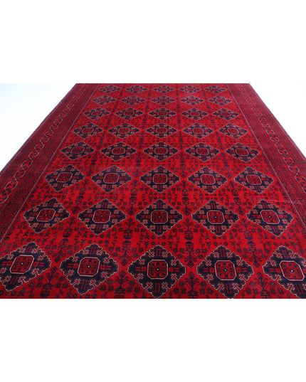 Afghan 9' 8" X 15' 6" Hand Knotted Wool Rug 9' 8" X 15' 6" (295 X 472) / Red / Wool