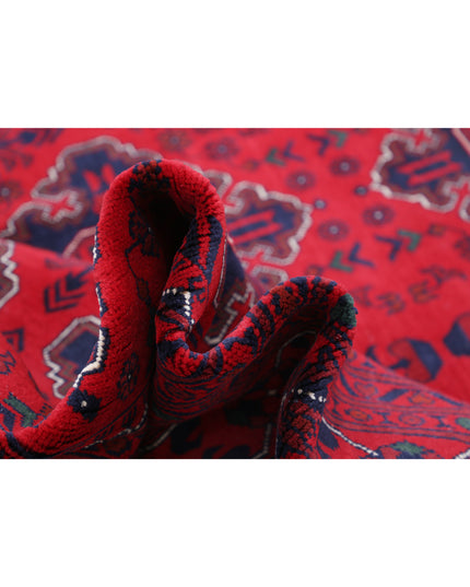 Afghan 9' 8" X 15' 6" Hand Knotted Wool Rug 9' 8" X 15' 6" (295 X 472) / Red / Wool