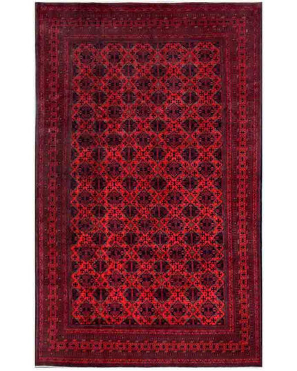 Afghan 9' 8" X 15' 8" Hand Knotted Wool Rug 9' 8" X 15' 8" (295 X 478) / Red / Wool