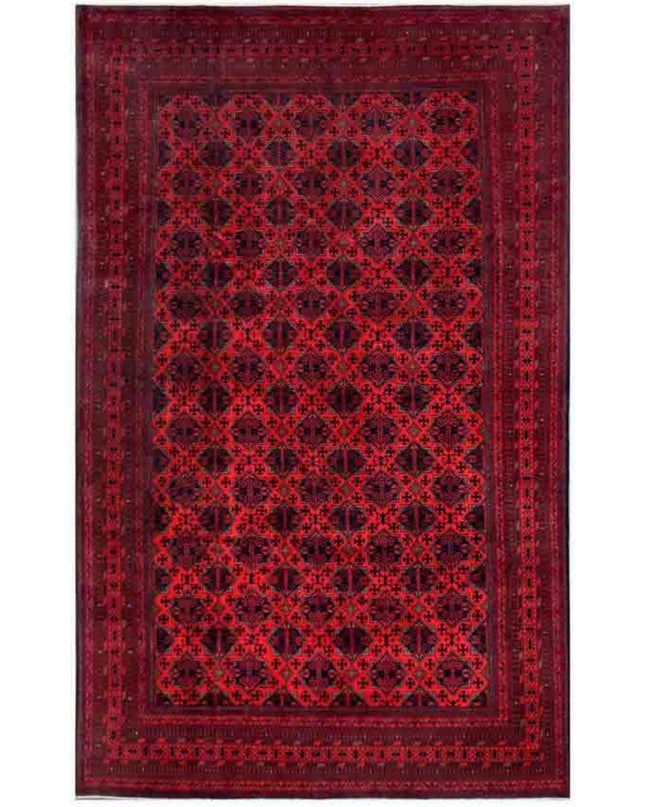 Afghan 9' 8" X 15' 8" Hand Knotted Wool Rug 9' 8" X 15' 8" (295 X 478) / Red / Wool