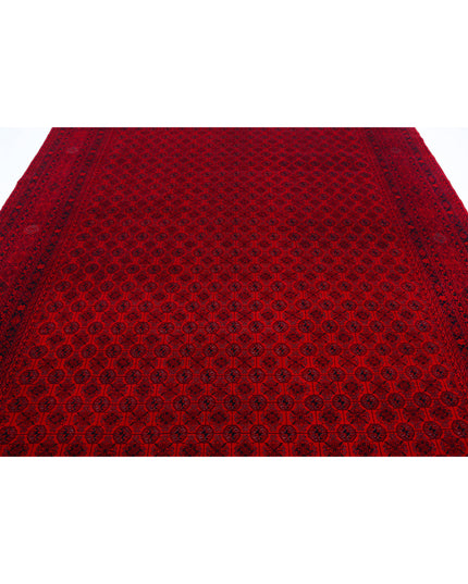 Afghan 7' 9" X 10' 8" Hand Knotted Wool Rug 7' 9" X 10' 8" (236 X 325) / Red / Wool