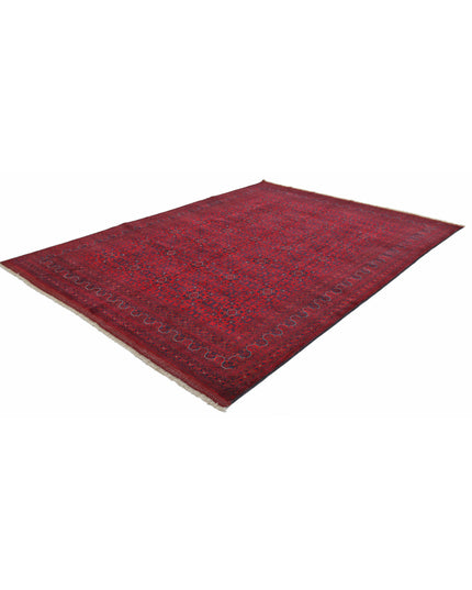 Afghan 8' 2" X 10' 10" Hand Knotted Wool Rug 8' 2" X 10' 10" (249 X 330) / Red / Wool