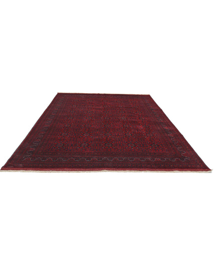 Afghan 8' 2" X 10' 10" Hand Knotted Wool Rug 8' 2" X 10' 10" (249 X 330) / Red / Wool