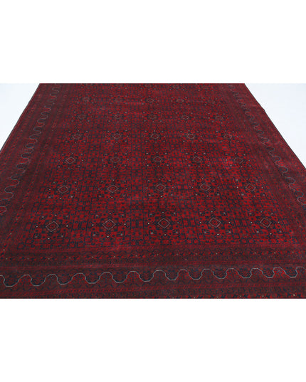 Afghan 8' 2" X 10' 10" Hand Knotted Wool Rug 8' 2" X 10' 10" (249 X 330) / Red / Wool