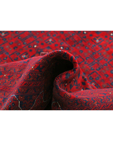 Afghan 8' 2" X 10' 10" Hand Knotted Wool Rug 8' 2" X 10' 10" (249 X 330) / Red / Wool