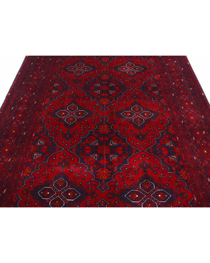 Afghan 6' 8" X 9' 8" Hand Knotted Wool Rug 6' 8" X 9' 8" (203 X 295) / Red / Wool