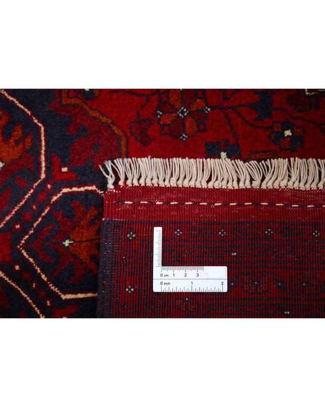 Afghan 6' 8" X 9' 8" Hand Knotted Wool Rug 6' 8" X 9' 8" (203 X 295) / Red / Wool