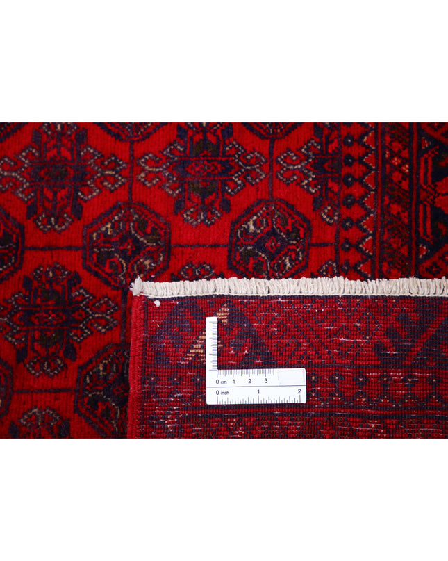 Afghan 6' 5" X 9' 7" Hand Knotted Wool Rug 6' 5" X 9' 7" (196 X 292) / Red / Wool