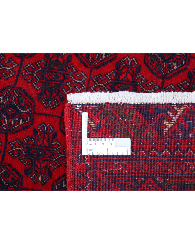 Afghan 6' 5" X 9' 6" Hand Knotted Wool Rug 6' 5" X 9' 6" (196 X 290) / Red / Wool