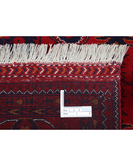 Afghan 4' 10" X 6' 3" Hand Knotted Wool Rug 4' 10" X 6' 3" (147 X 191) / Red / Wool