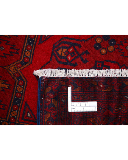 Afghan 4' 10" X 6' 6" Hand Knotted Wool Rug 4' 10" X 6' 6" (147 X 198) / Red / Wool