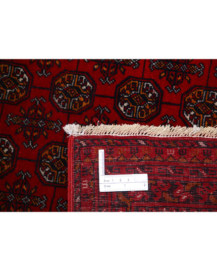 Afghan 3' 11" X 6' 6" Hand Knotted Wool Rug 3' 11" X 6' 6" (119 X 198) / Red / Wool