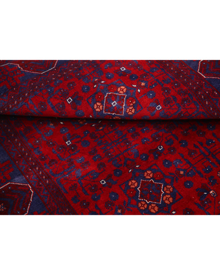 Afghan 3' 3" X 4' 9" Hand Knotted Wool Rug 3' 3" X 4' 9" (99 X 145) / Red / Wool